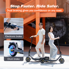RCB 350W Electric Scooter for Adults ,19Mph & 18-21 Miles, Folding Design with Dual Brake System and APP for Teens & Adult Commute